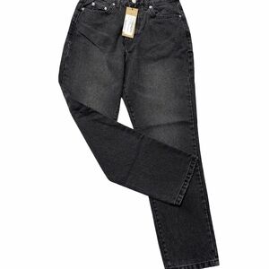 Nasty Gal Washed Black Straight Leg Jeans Petite US 2 / UK 6 NWT